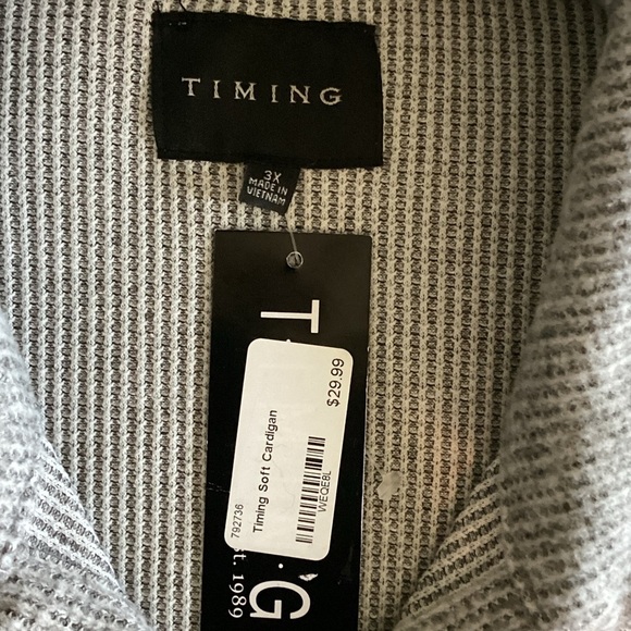 Timing Gray Long Cardigan Sweater - Picture 4 of 8